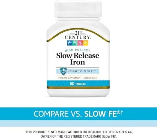 21st Century Slow Release Iron Tablets 60 Count (Pack of 3) | High Potency Mineral Supplement thumbnail 5