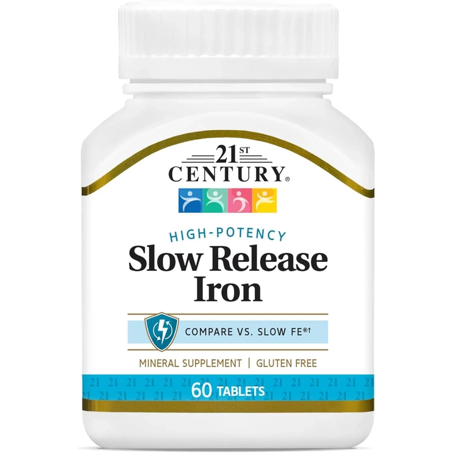 21st Century Slow Release Iron Tablets 60 Count (Pack of 3) | High Potency Mineral Supplement — Tablet