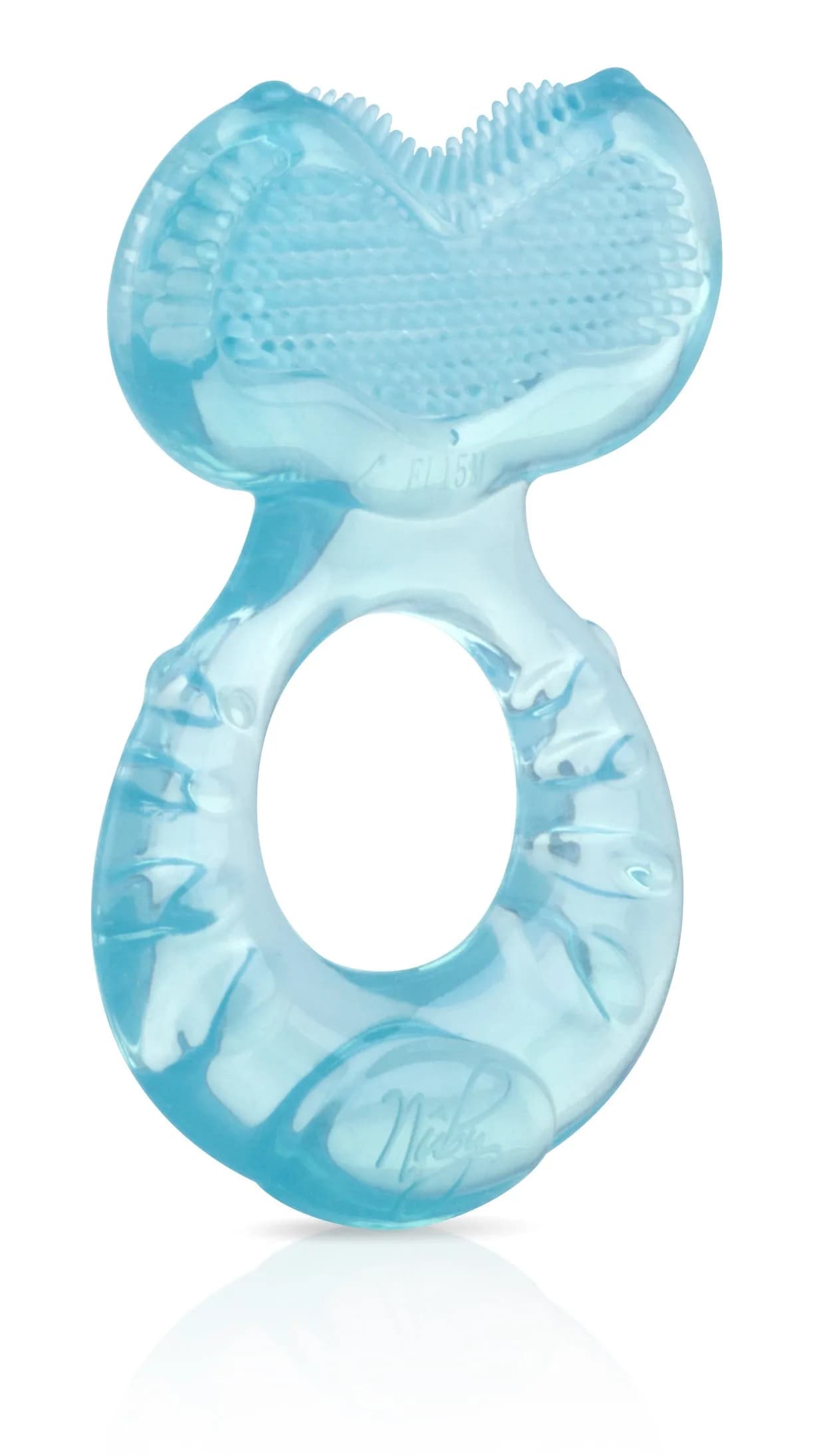 Nuby Silicone Teethe-EEZ Teether with Bristles & Case | BPA-Free, Fish Shape, 3+ Months - view 4