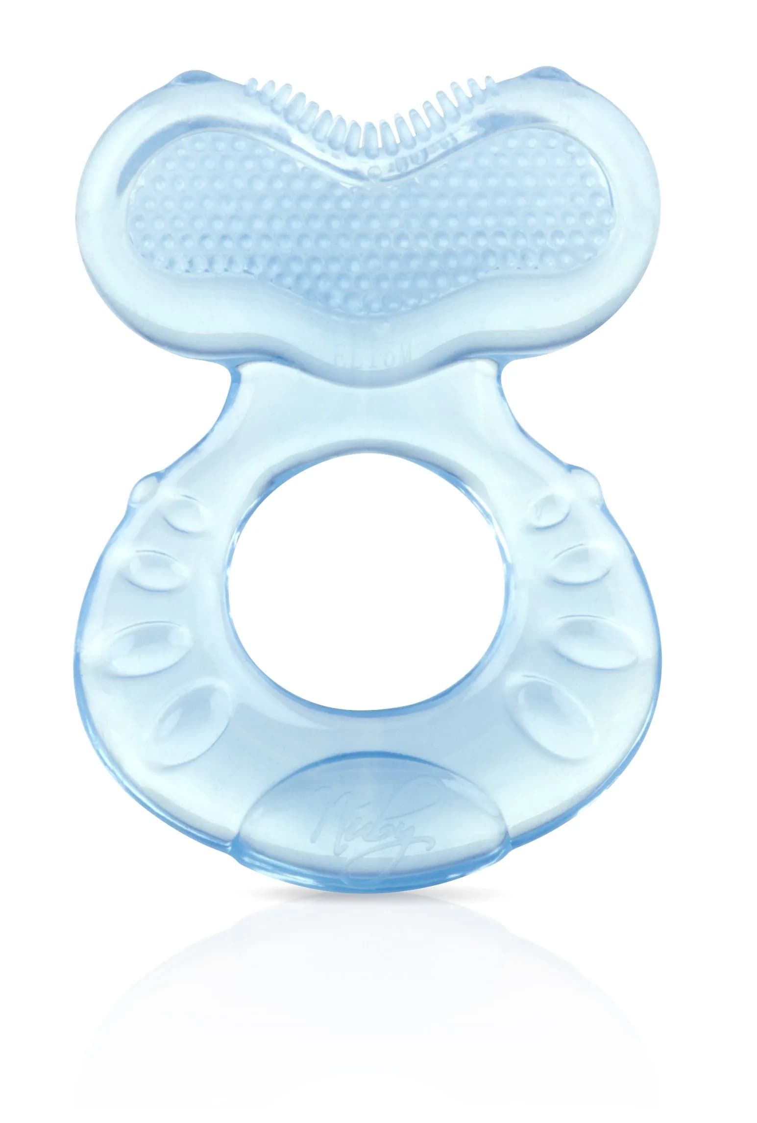 Nuby Silicone Teethe-EEZ Teether with Bristles & Case | BPA-Free, Fish Shape, 3+ Months - view 2