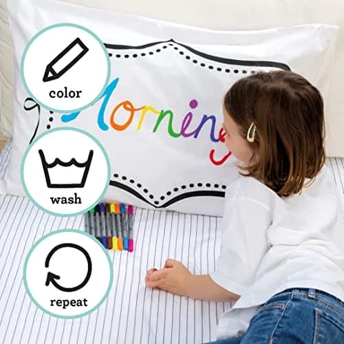 eatsleepdoodle Doodle Notebook Coloring Pillowcase, 20x30in | Reversible Cotton Pillowcase for Kids thumbnail 5