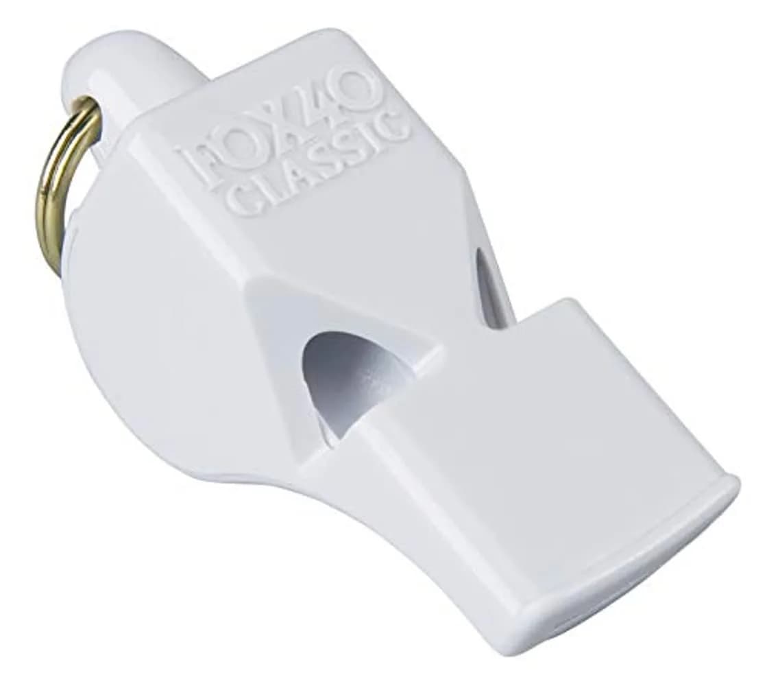 Fox 40 Classic Safety Whistle, White | Loud, Clear, Water-Resistant for Referees & Coaches - main product image