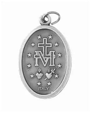 bomap Miraculous Medal - 10 Pack, Silver, Classic, Religious, Devotional | Oxidised Our Lady Medal, 2.2cm thumbnail 4