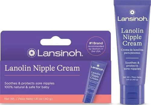 Lansinoh Lanolin Nipple Cream 40g (1.41 Oz) | 100% Natural, Safe for Baby, Dermatologist Tested thumbnail 1