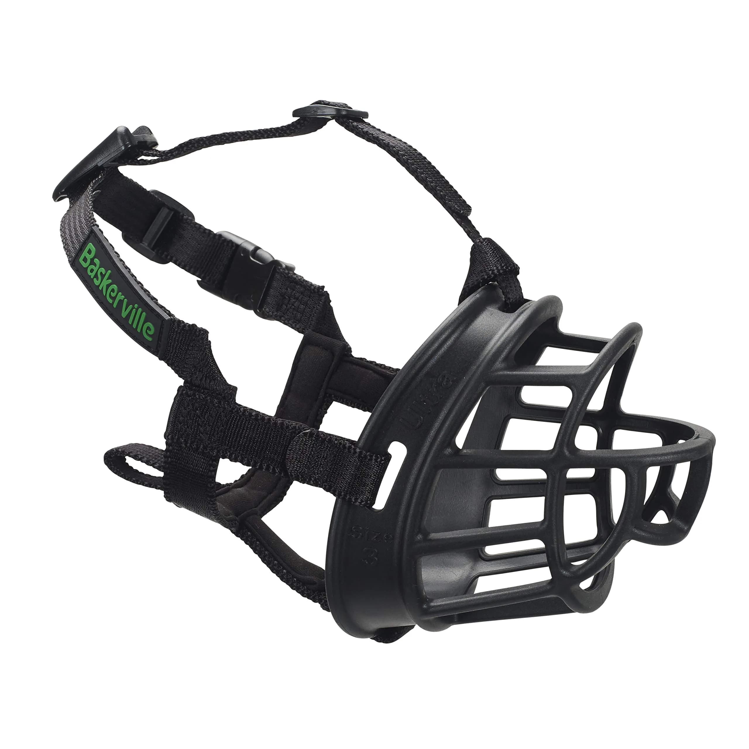 Baskerville ULTRA Dog Muzzle Size 3 | Humane Fit for Reactive Dogs, Adjustable & Padded (70-120 chars)