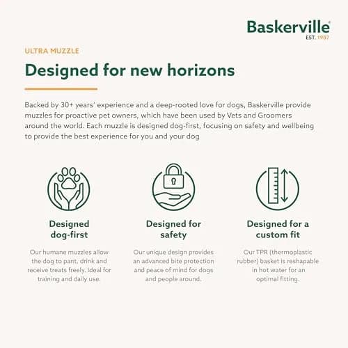 Baskerville ULTRA Dog Muzzle Size 3 | Humane Fit for Reactive Dogs, Adjustable & Padded (70-120 chars) thumbnail 8