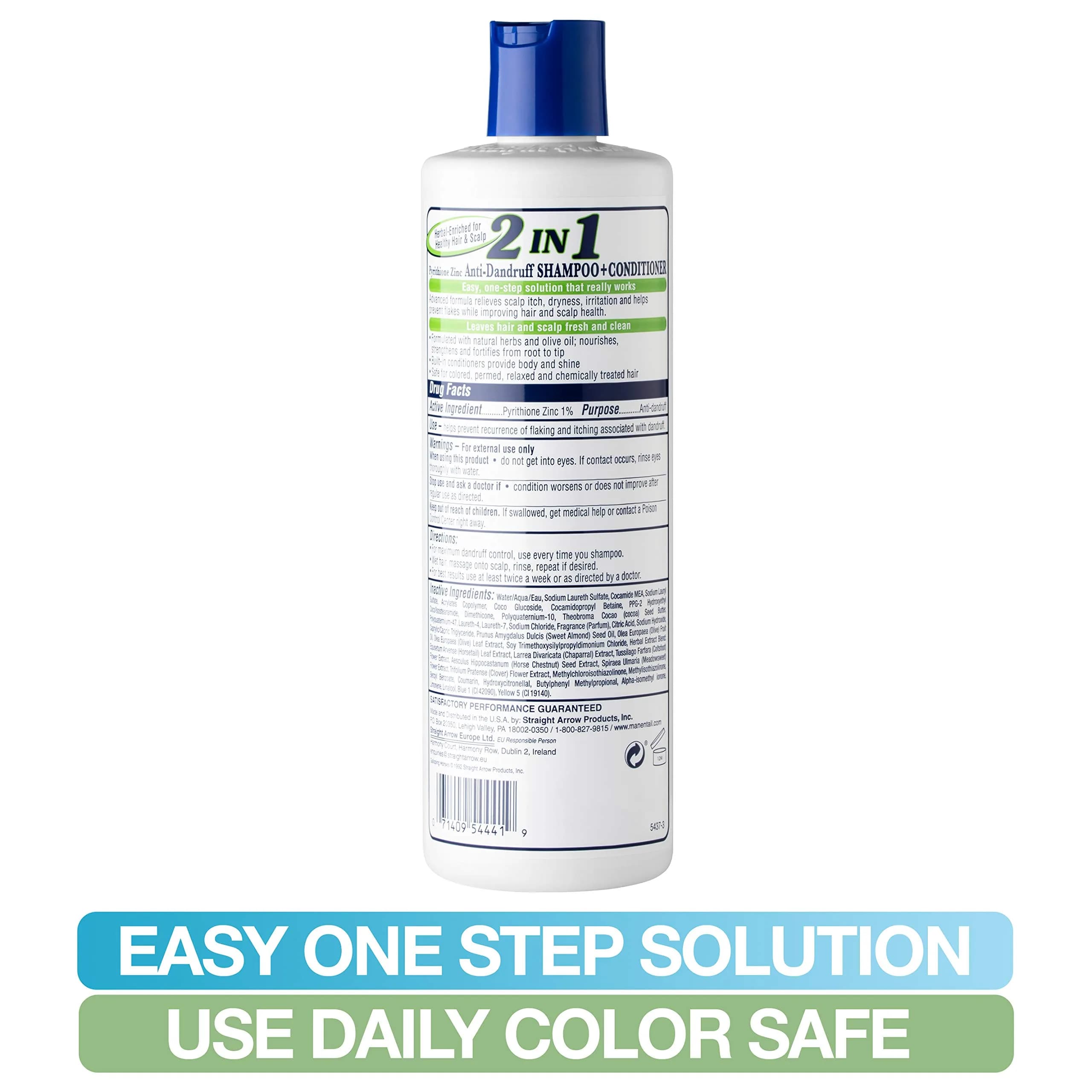 Mane 'n Tail Daily Control 2-in-1 Anti-Dandruff Shampoo & Conditioner 355ml (12 Fl Oz) | Herbal Enriched for Healthy Scalp - view 4