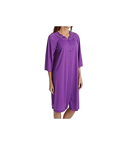 Shadowline Petals 3/4 Sleeve Waltz Coat 41" | Feminine Floral Embroidered Nightgown thumbnail 1