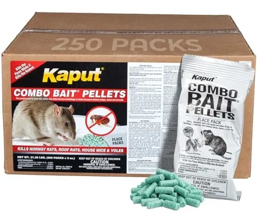 Kaput Combo Bait Pellets 2 Oz Pack of 250 | Effective Rodent & Flea Pest Control thumbnail 1
