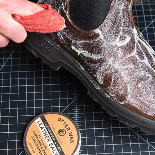 Otter Wax Leather Salve | 5 oz | Nourishing Leather Conditioner & Cleaner Balm for Boots, Furniture, Car Seats, Jackets, Hats & Bags | All-Natural & Chemical & PFAS-Free | Made in Portland | USA thumbnail 5
