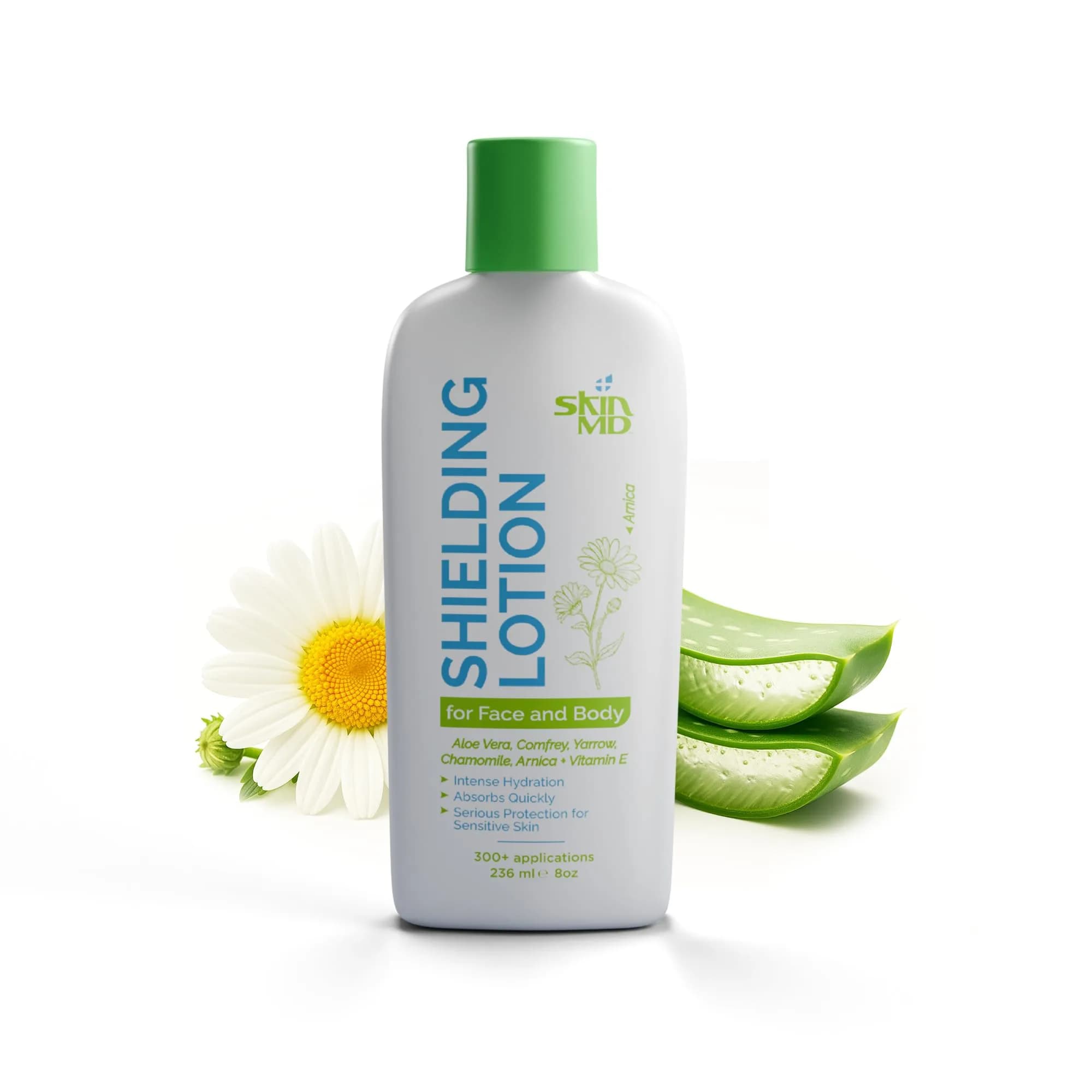 Skin MD Shielding Lotion Hydrating Body Lotion for Sensitive Skin | Non-Greasy, Fast-Absorbing Moisturizer with Plant-Based Ingredients - 8oz - main product image