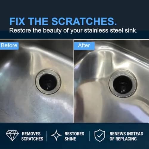 Scratch Pro Stainless Steel Sink Scratch Remover & Polishing Kit | 3-Step Diamond Technology for Dull & Scratched Surfaces thumbnail 2