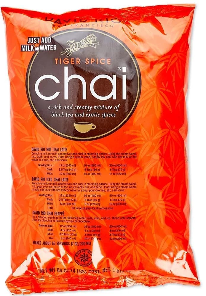 David Rio Tiger Spice Chai 1.8kg | Rich Masala Tea with Premium Spices — 64 Ounce