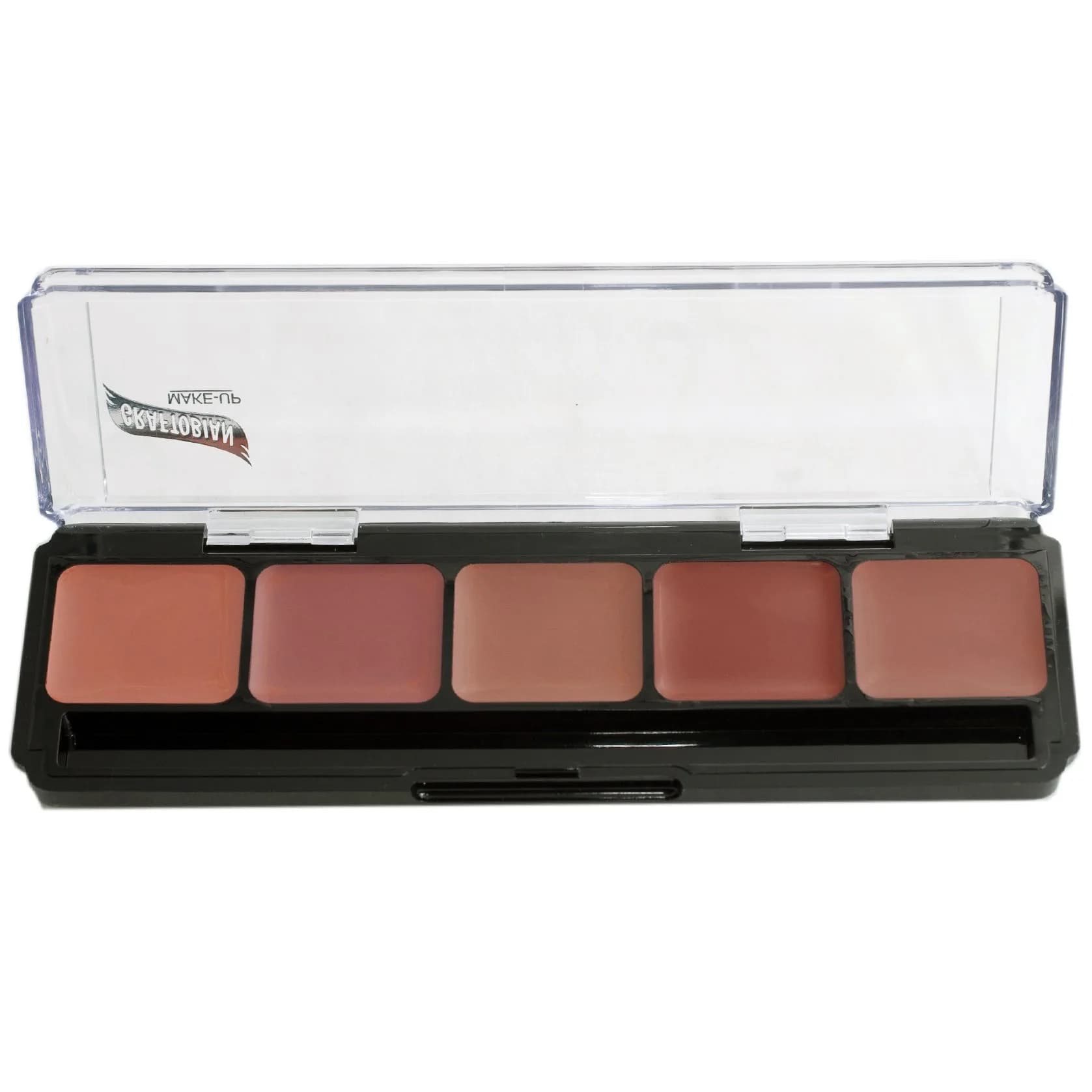Graftobian Lip Palettes 5-Shade | Long Lasting, High Definition, Cream Formula — Nude, Soft Cherry, Plum Wine, Garnet, Savage