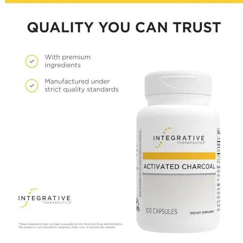 Integrative Therapeutics Activated Charcoal Capsules | 100 Count (50 Servings) Digestive & Gut Health Support thumbnail 6
