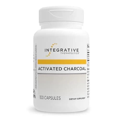 Integrative Therapeutics Activated Charcoal Capsules | 100 Count (50 Servings) Digestive & Gut Health Support thumbnail 1
