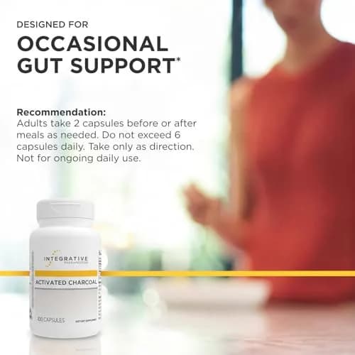 Integrative Therapeutics Activated Charcoal Capsules | 100 Count (50 Servings) Digestive & Gut Health Support thumbnail 7