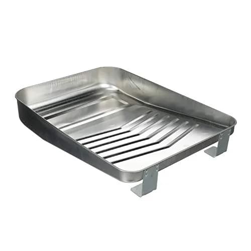 SEACHOICE Reusable Deluxe Angled Ribbed Paint Tray 9 in. | Metal, Ribbed, Angled for Easy Load & Cleanup thumbnail 1