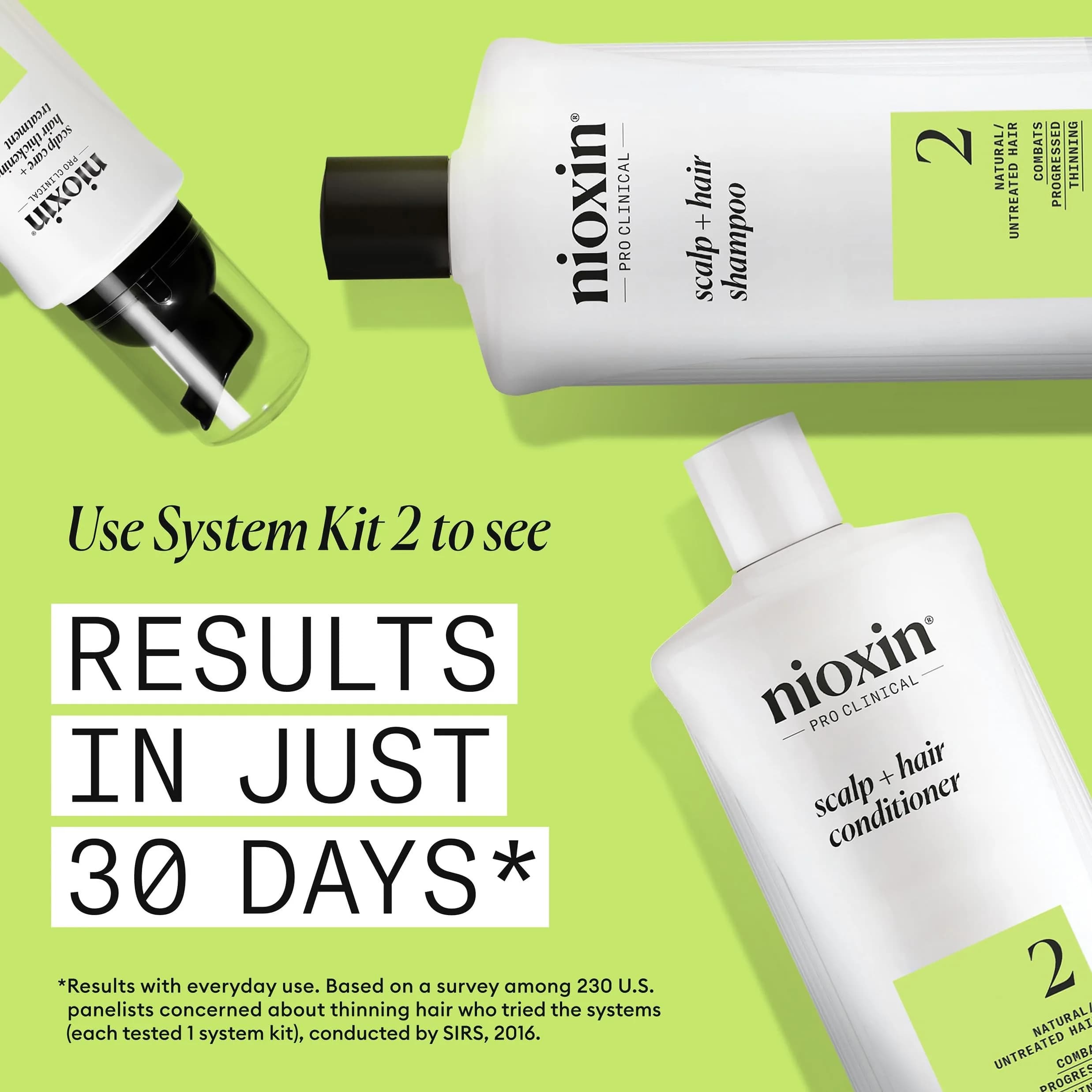Nioxin System 2 Scalp + Hair Thickening Shampoo for Natural Hair with Progressed Thinning 1000ml (33.8 Fl Oz) | Salon-Quality Hair Thickening - view 4