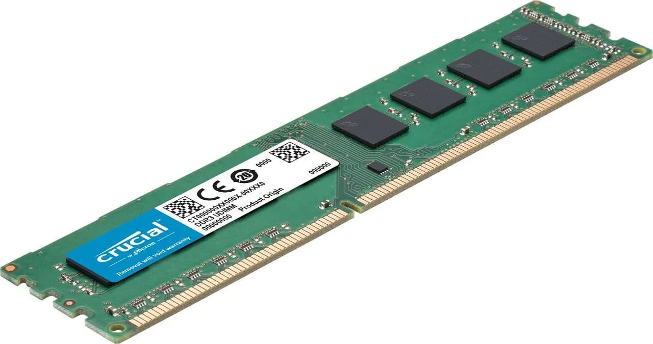 Crucial RAM 8GB Kit (2x4GB) DDR3 1600 MHz CL11 Desktop Memory CT2K51264BD160B | Upgrade PC Responsiveness - view 2