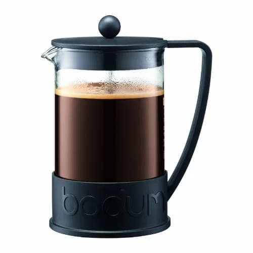 Bodum Brazil French Press Coffee Maker 1.5L (51oz) | Borosilicate Glass & Stainless Steel, Black thumbnail 1