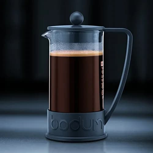 Bodum Brazil French Press Coffee Maker 1.5L (51oz) | Borosilicate Glass & Stainless Steel, Black thumbnail 7