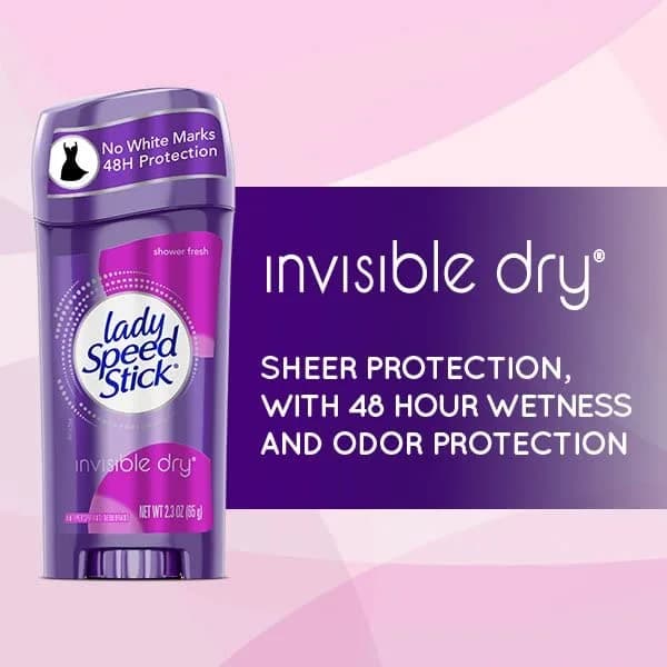 Lady Speed Stick Deodorant 2.3 Ounce Shower Fresh | All Day Odor & Sweat Protection thumbnail 4