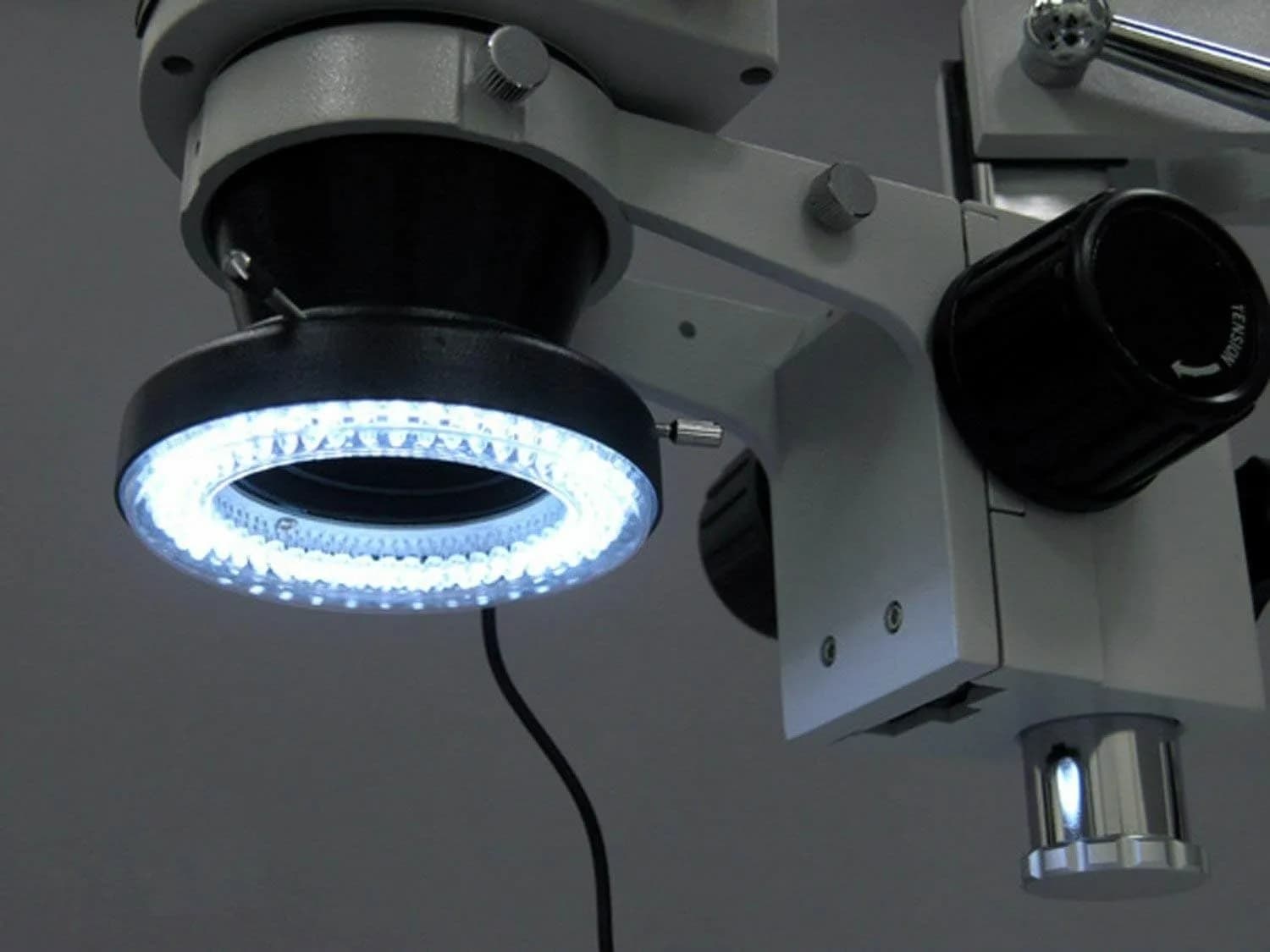 AmScope LED-144A 144-LED Microscope Ring Light with 4-Zone Control, 25mm (1") Inner Diameter | Cool Shadow-Free Illumination thumbnail 3