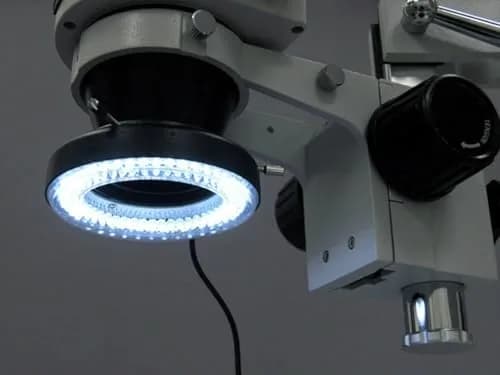 AmScope LED-144A 144-LED Microscope Ring Light with 4-Zone Control, 25mm (1") Inner Diameter | Cool Shadow-Free Illumination thumbnail 3