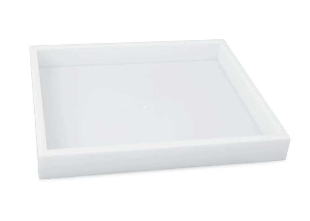 Jewelry Displays & Boxes White Stackable Jewelry Tray 1/2 Size 20cm (7.5" W x 8.5" D x 1" H) | Minimalist Plastic Organizer - main product image