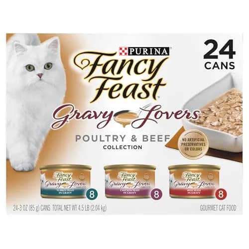 Fancy Feast Gravy Lovers Poultry & Beef Wet Cat Food 3oz | Gourmet Flavor Assortment, Complete & Balanced (70-120 chars) thumbnail 1