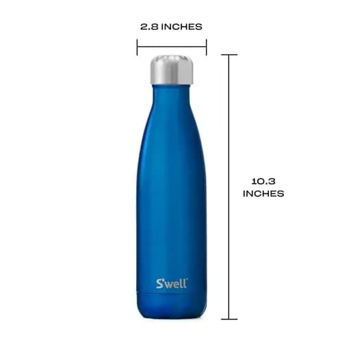 S'well Stainless Steel Water Bottle 17oz (502ml) Ocean Blue | Triple-Layered Vacuum Insulated thumbnail 4