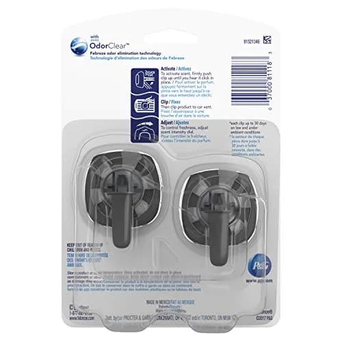 Febreze Car Air Fresheners Hawaiian Aloha Vent Clips 1.04 Fl Oz (8 Pack) | Eliminates Odors, Lasts 30 Days thumbnail 2