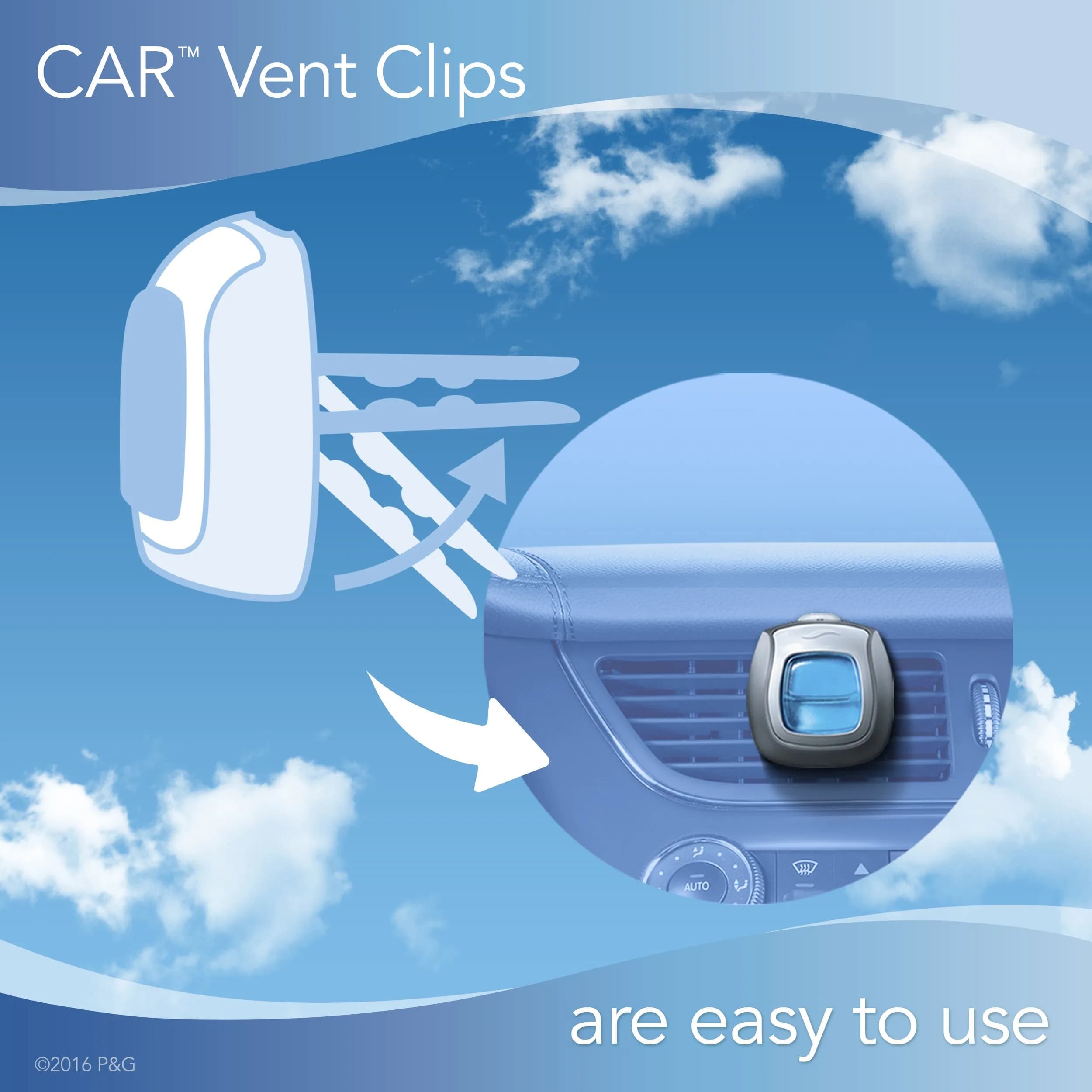 Febreze Car Air Fresheners Hawaiian Aloha Vent Clips 1.04 Fl Oz (8 Pack) | Eliminates Odors, Lasts 30 Days - view 4