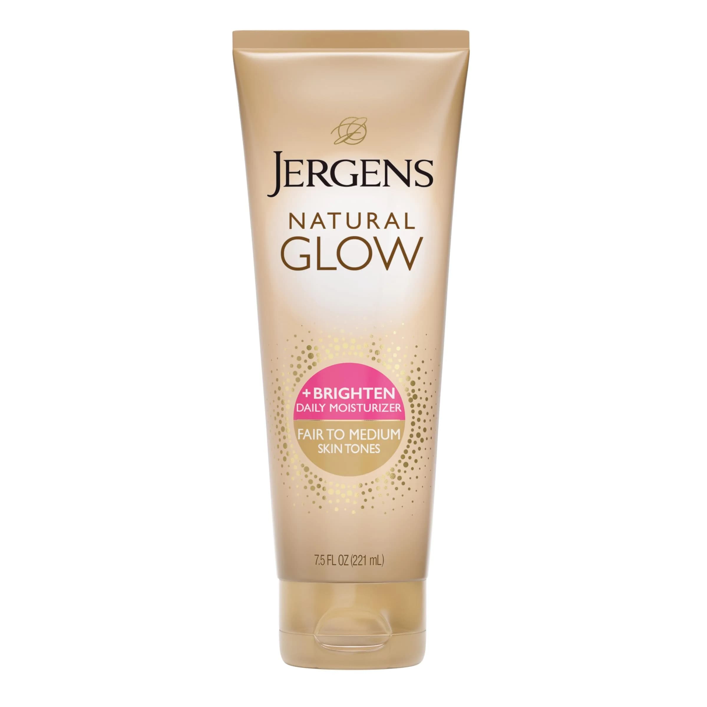 Jergens Natural Glow Self Tanner Body Lotion Fair to Medium Skin Tone 222ml (7.5 Fl Oz) | Gradual Color Build - main product image