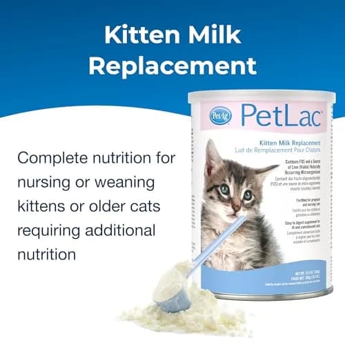 PetAg PetLac Kitten Milk Replacement Powder 10.5 oz (298g) | Complete Nutrition for Newborn to Six Weeks Old thumbnail 2