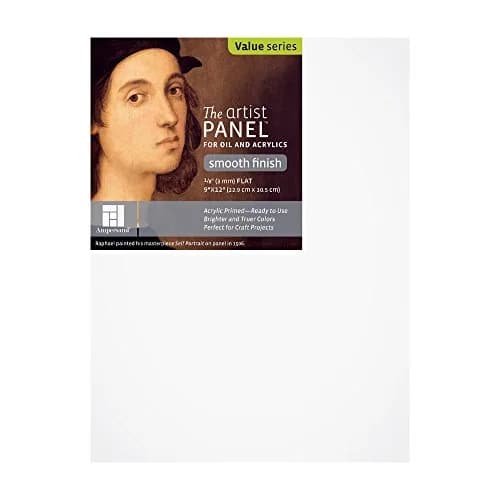 Ampersand Primed Smooth Gesso Panel 9x12 inch (22.86 x 30.48 cm) | Warp-Resistant Cradled Art Board thumbnail 1