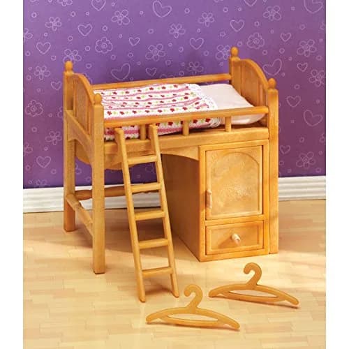 Calico Critters Loft Bed Set Dollhouse Furniture & Accessories | 1:24 Scale, Aqua thumbnail 4