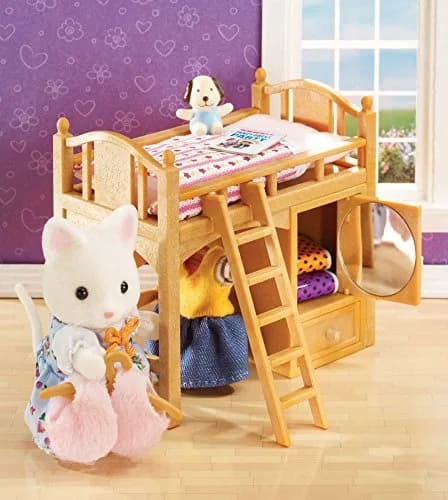 Calico Critters Loft Bed Set Dollhouse Furniture & Accessories | 1:24 Scale, Aqua thumbnail 3