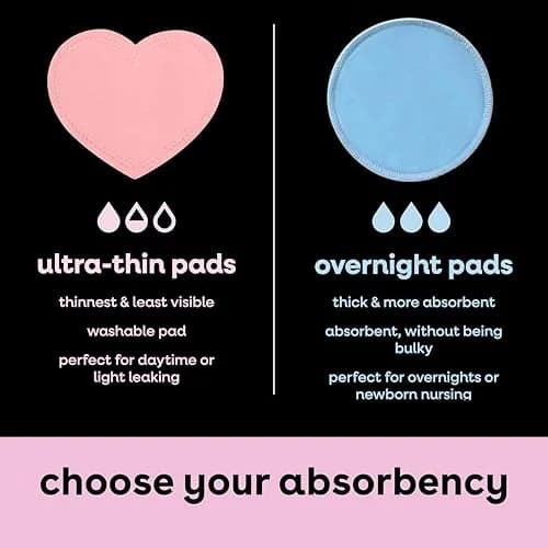 Bamboobies Soft Reusable Nursing Pads for Breastfeeding, Regular, 12 Count | Ultra-thin, discreet, great for daytime nursing thumbnail 4