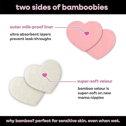 Bamboobies Soft Reusable Nursing Pads for Breastfeeding, Regular, 12 Count | Ultra-thin, discreet, great for daytime nursing thumbnail 3