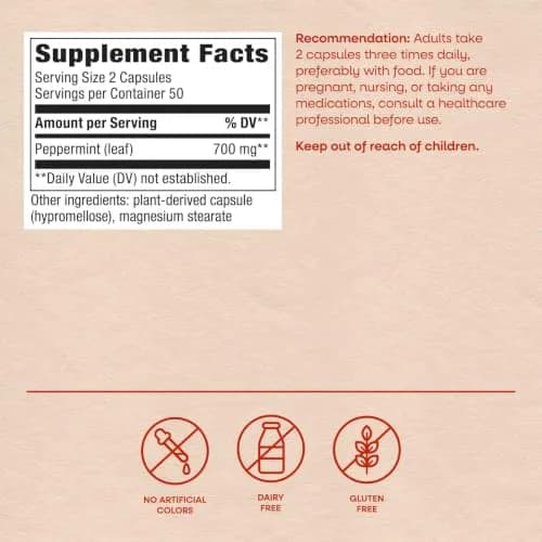 Nature's Way Peppermint Leaf Capsules, 700 mg | Traditional Digestive Support (110 chars) thumbnail 6