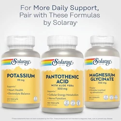 SOLARAY Pantothenic Acid 500mg | Vegan, Gluten Free, Cellular Energy Support thumbnail 6