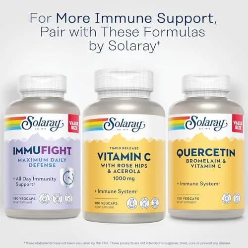 SOLARAY Vitamin C 1000mg - Time Release Capsules with Rose Hips & Acerola | All-Day Immune Support thumbnail 7