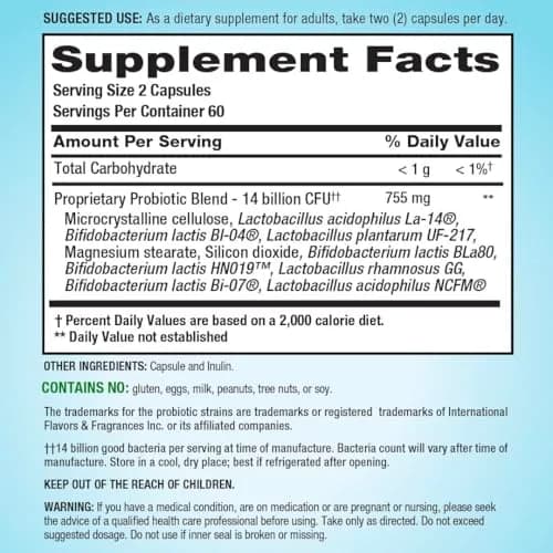 PB8 Probiotic 14 Billion CFU | 120 Capsules | 8 Strains for Digestive Support thumbnail 2