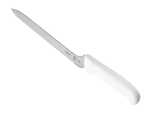 Mercer Culinary Ultimate White 8 Inch Wavy Edge Offset Utility Knife | High-Carbon Japanese Steel thumbnail 4