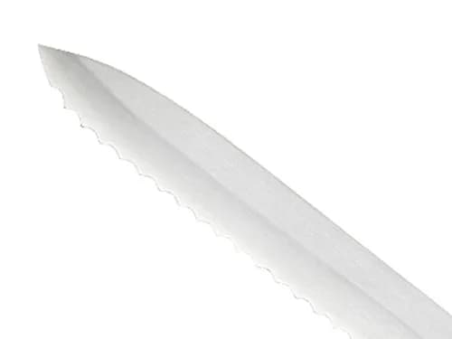 Mercer Culinary Ultimate White 8 Inch Wavy Edge Offset Utility Knife | High-Carbon Japanese Steel thumbnail 3