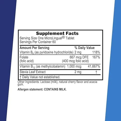 Superior Source Vitamin B-12 1,000 mcg, B-6, Folic Acid 400 mcg | Sublingual Tablets for Energy & Heart Support thumbnail 2