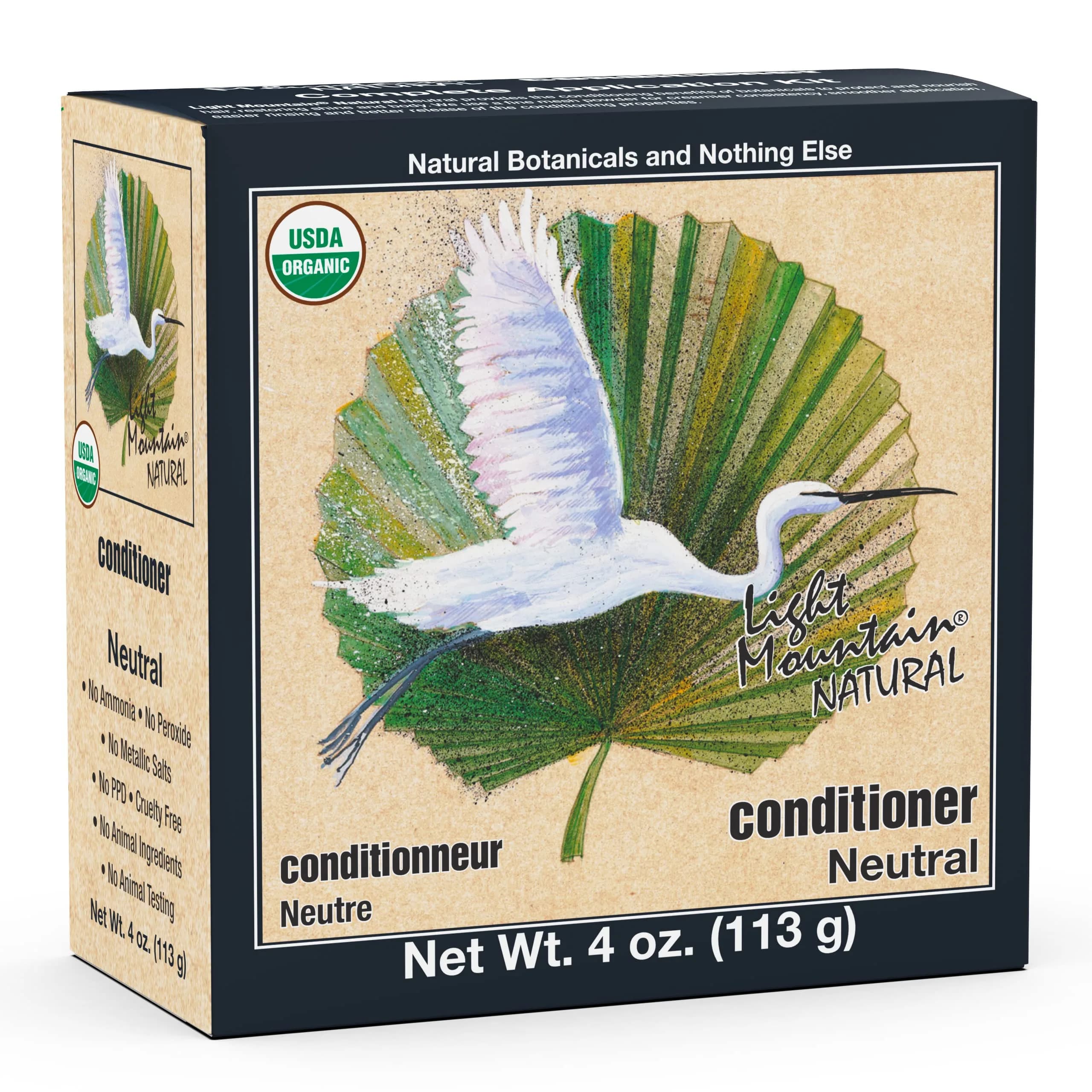 Light Mountain Henna Hair Color & Conditioner - Neutral 4 Oz | Chemical-Free, Organic Botanical for Shiny Hair — Neutral