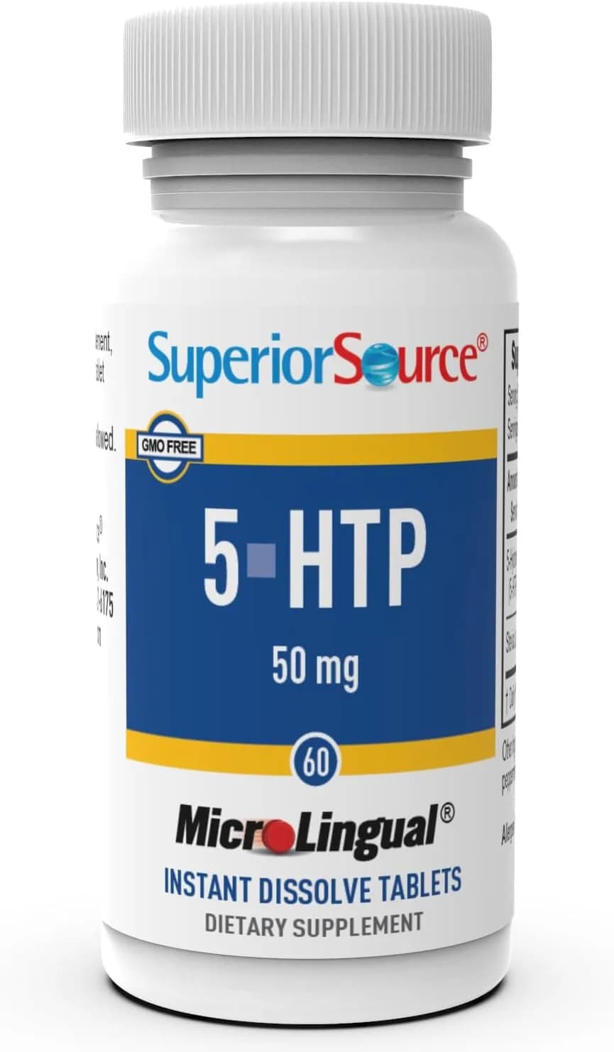 Superior Source 5-HTP 50 mg | Sublingual Tablets for Sleep & Relaxation (60 Count)